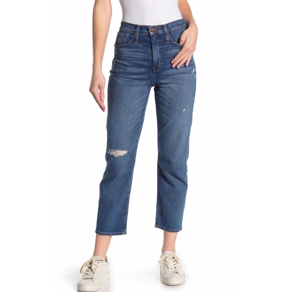 Madewell Classic Straight Distressed Jeans New 30 - Picture 8 of 12